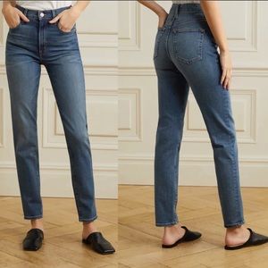 SOLD SLVRLAKE Roxy High Rise Slim Straight Jeans 29 - Medium Blue Faded Wash